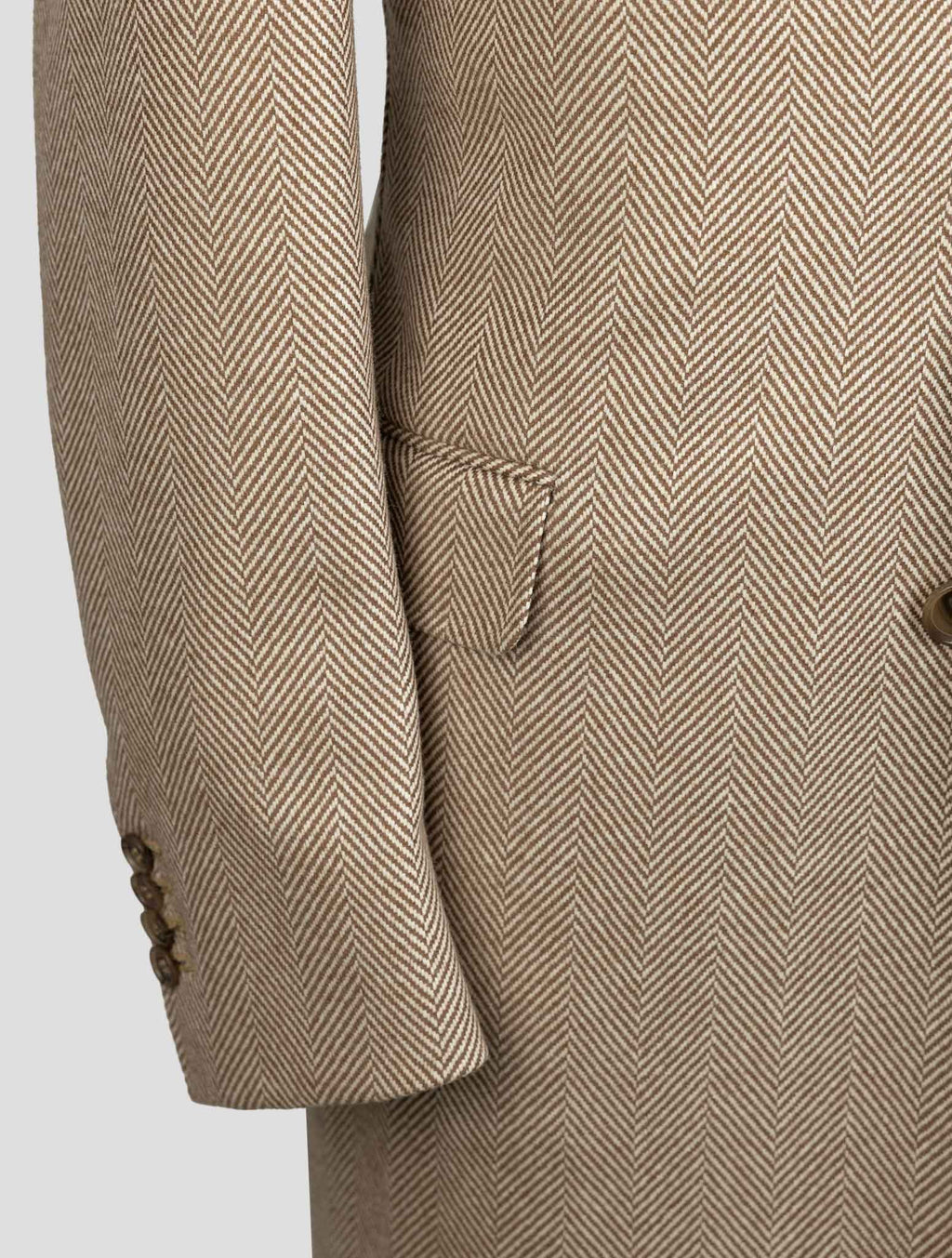 Isaia Beige Virgin Wool Overcoat 4