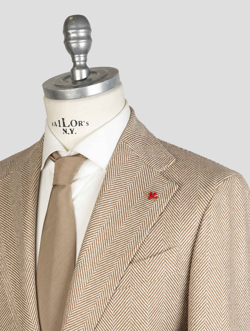 Isaia Beige Virgin Wool Overcoat 5