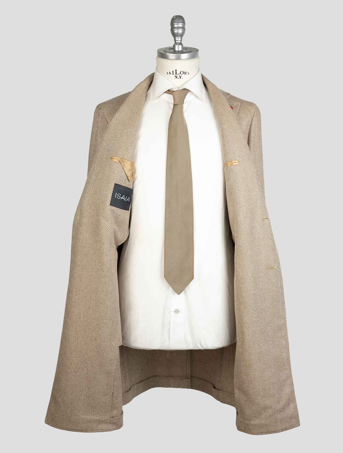 Isaia Beige Virgin Wool Overcoat 6