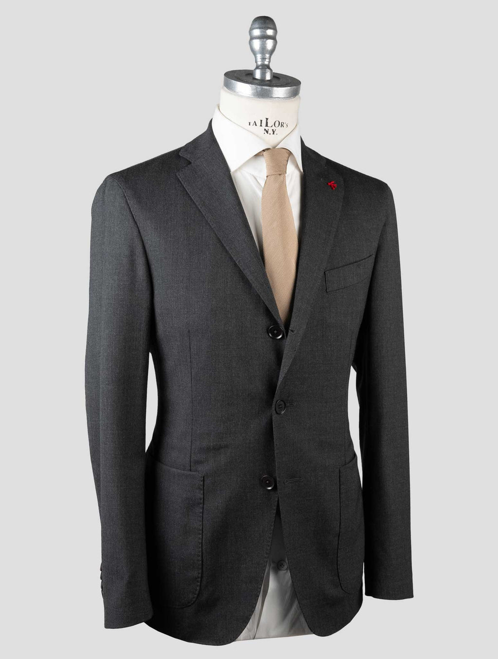 Isaia Dark Gray Wool Suit 2