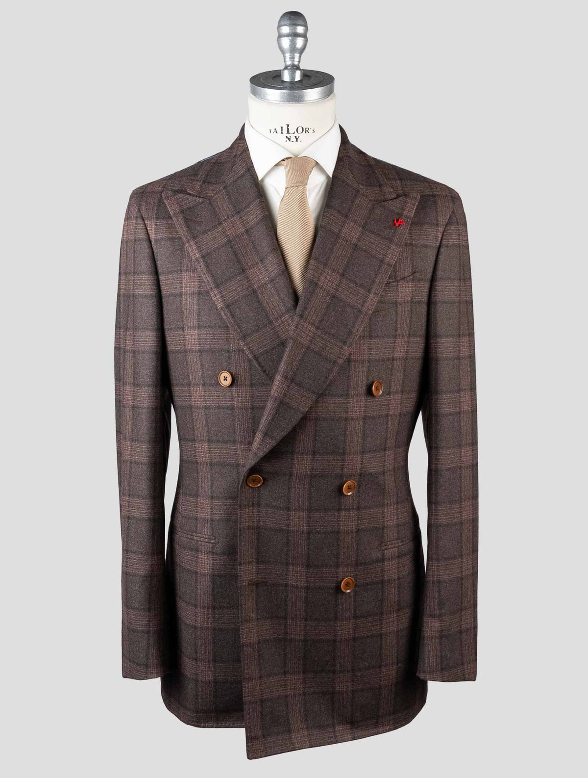 Isaia Brown Wool Cashmere Suit 1