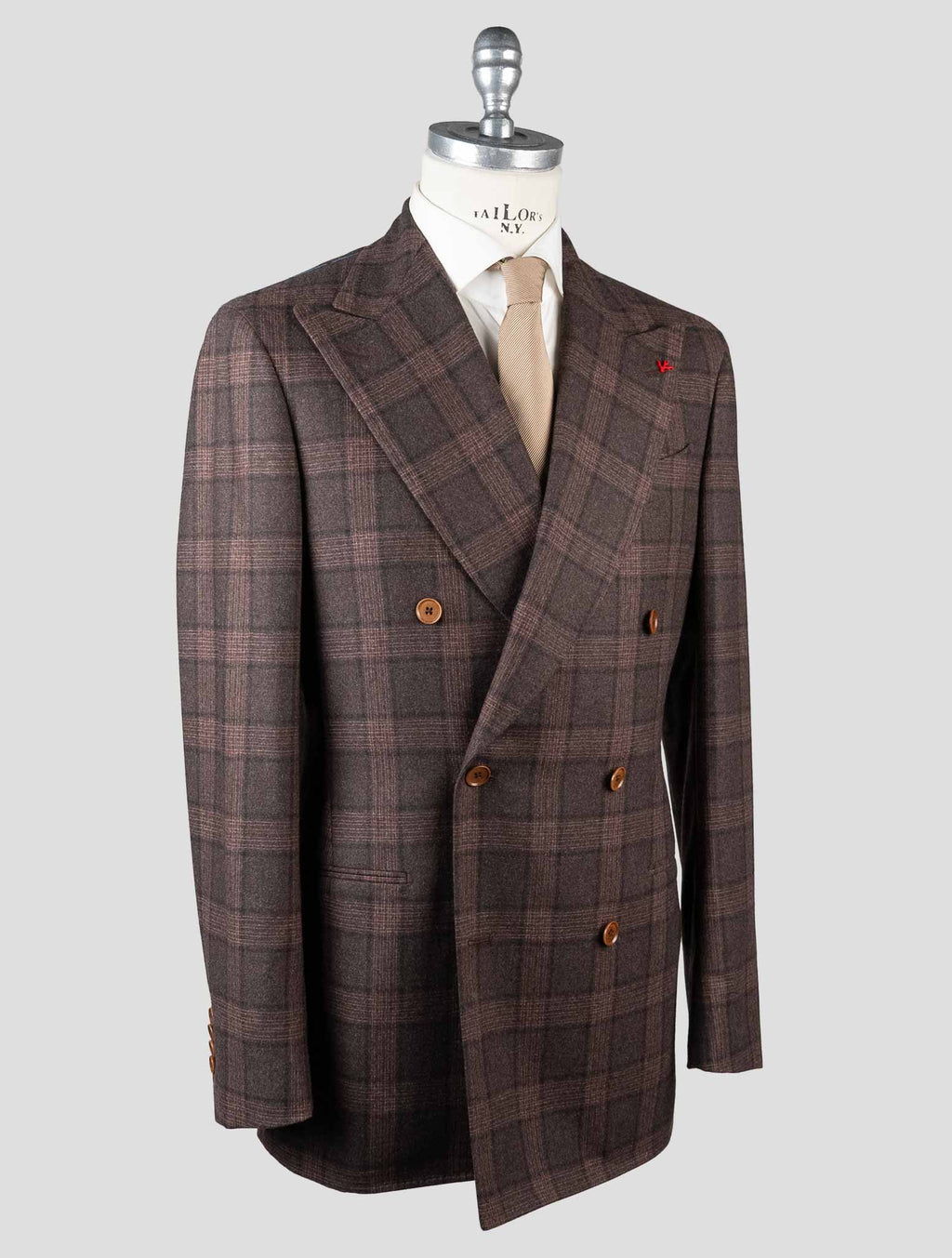 Isaia Brown Wool Cashmere Suit 2