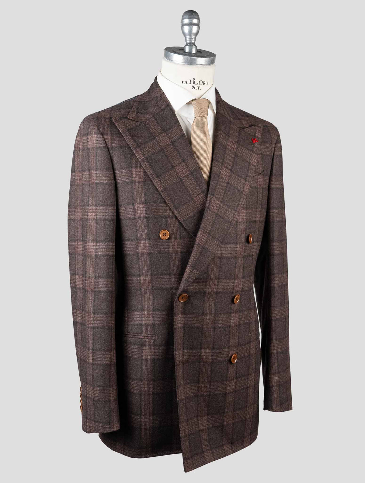 Isaia Brown Wool Cashmere Suit 2