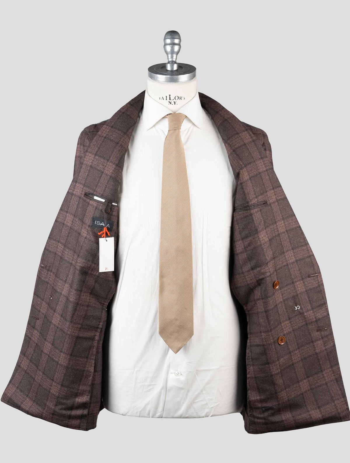 Isaia Brown Wool Cashmere Suit 7