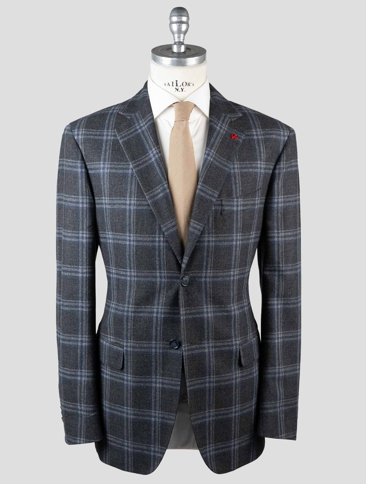 Isaia Gray Blue Virgin Wool Blazer 1