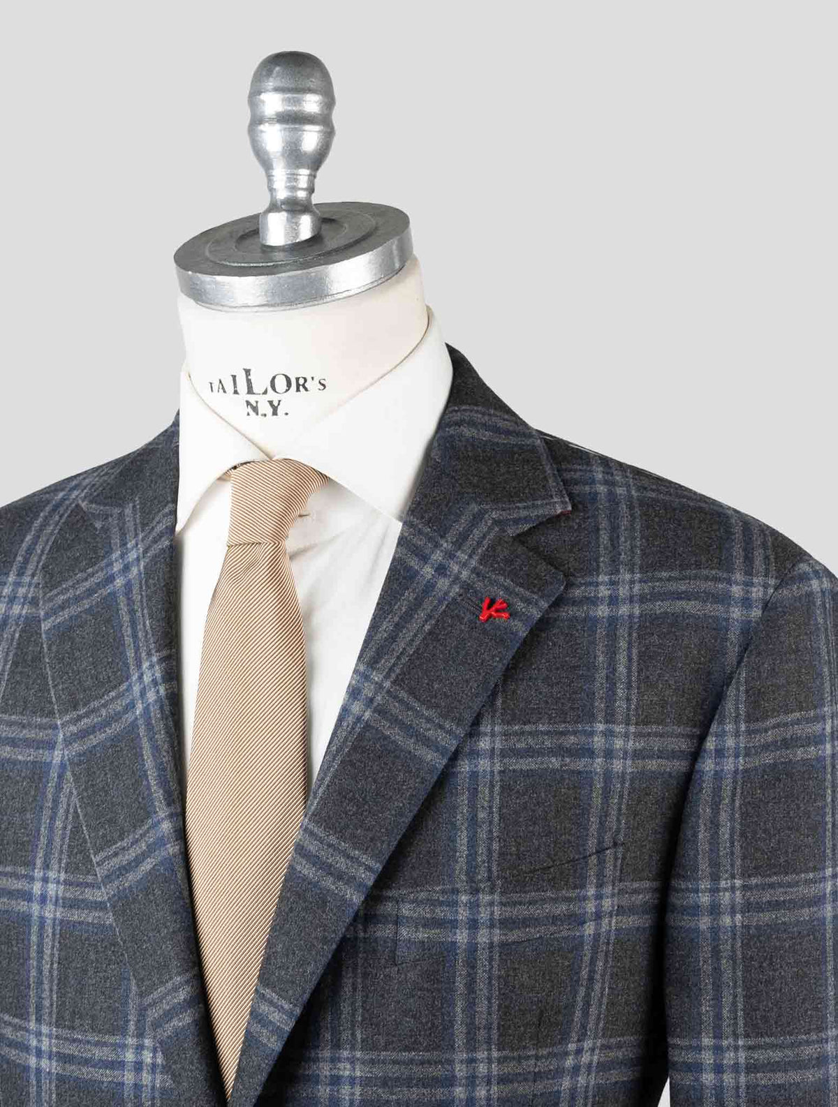 Isaia Gray Blue Virgin Wool Blazer 5