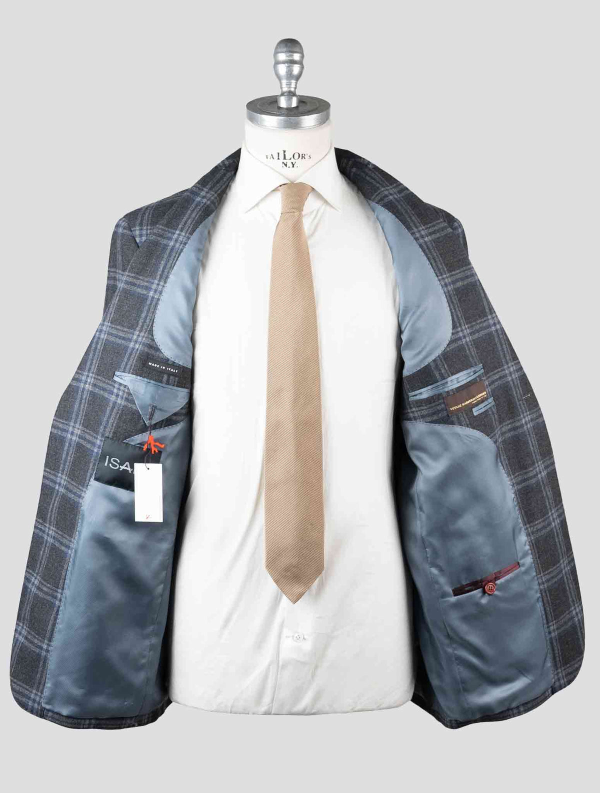 Isaia Gray Blue Virgin Wool Blazer 6