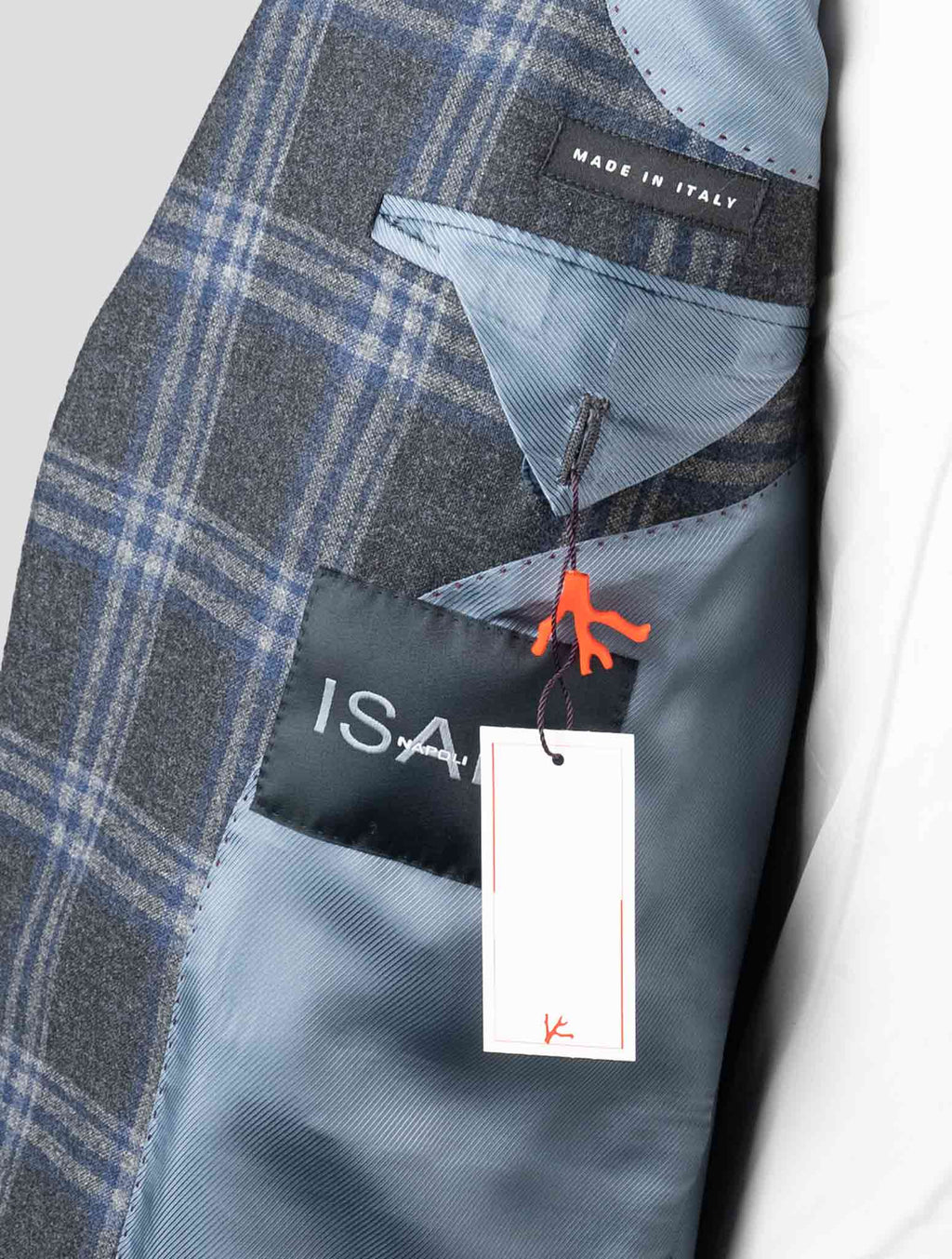Isaia Gray Blue Virgin Wool Blazer 7