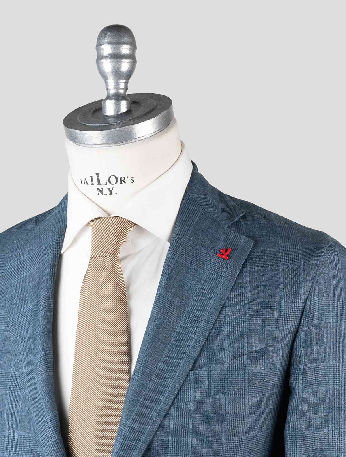 Isaia Blue Linen Wool Silk Blazer 5