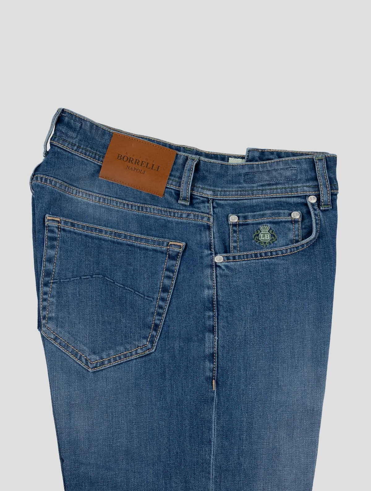 Luigi Borrelli Blue Cotton Ea Jeans 3