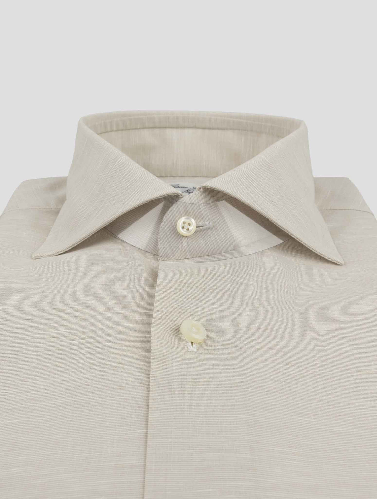 Cesare Attolini Beige Cotton Linen Shirt 2