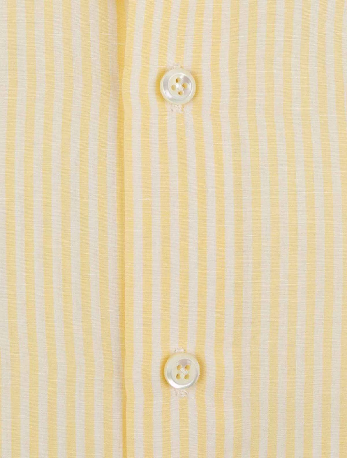 Cesare Attolini Yellow White Wool Linen Shirt 3