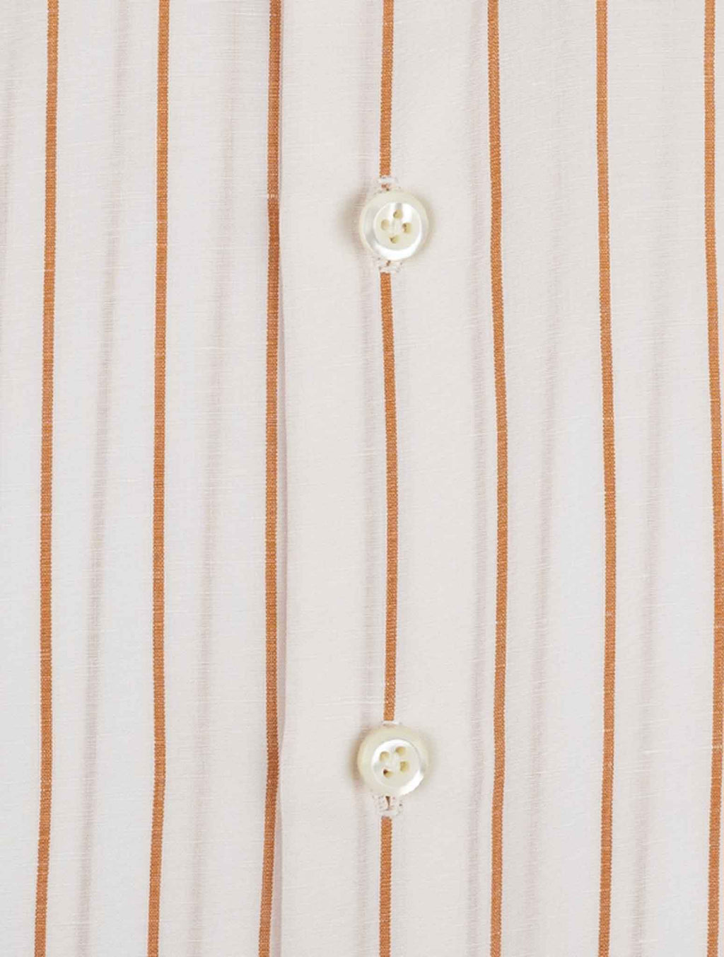 Cesare Attolini White Brown Cotton Linen Shirt 3