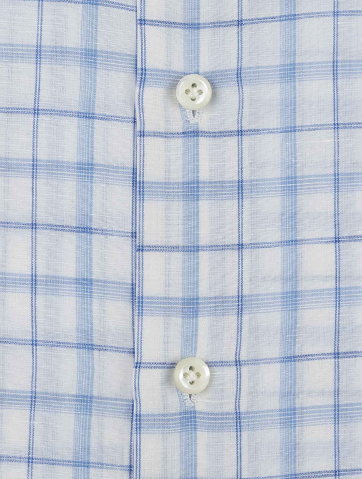 Cesare Attolini Light Blue White Cotton Linen Shirt 3