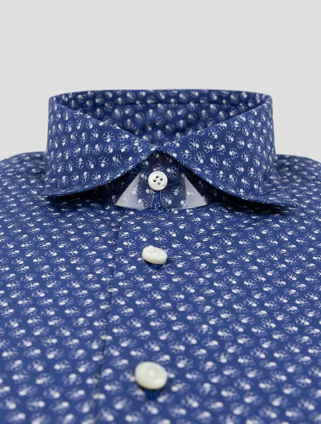Cesare Attolini Blue White Cotton Shirt 2