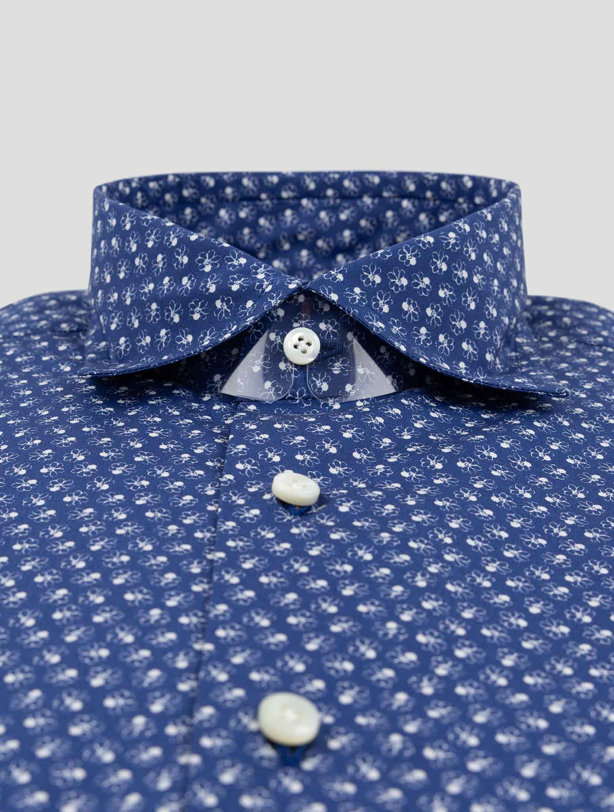 Cesare Attolini Blue White Cotton Shirt 2