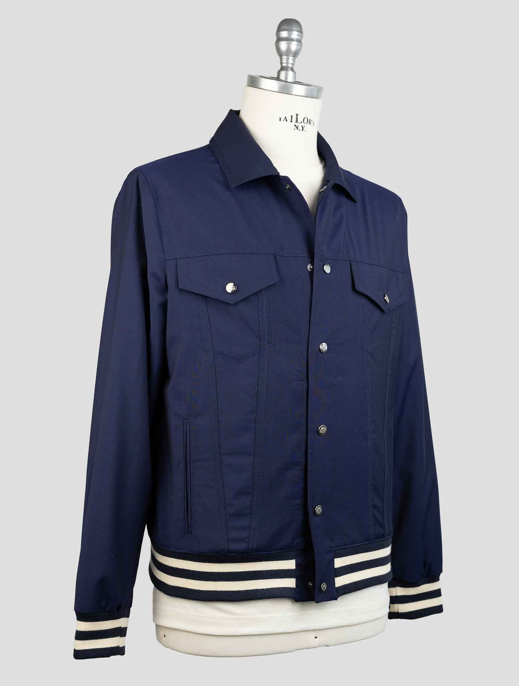 Luigi Borrelli Blue Virgin Wool Coat 1