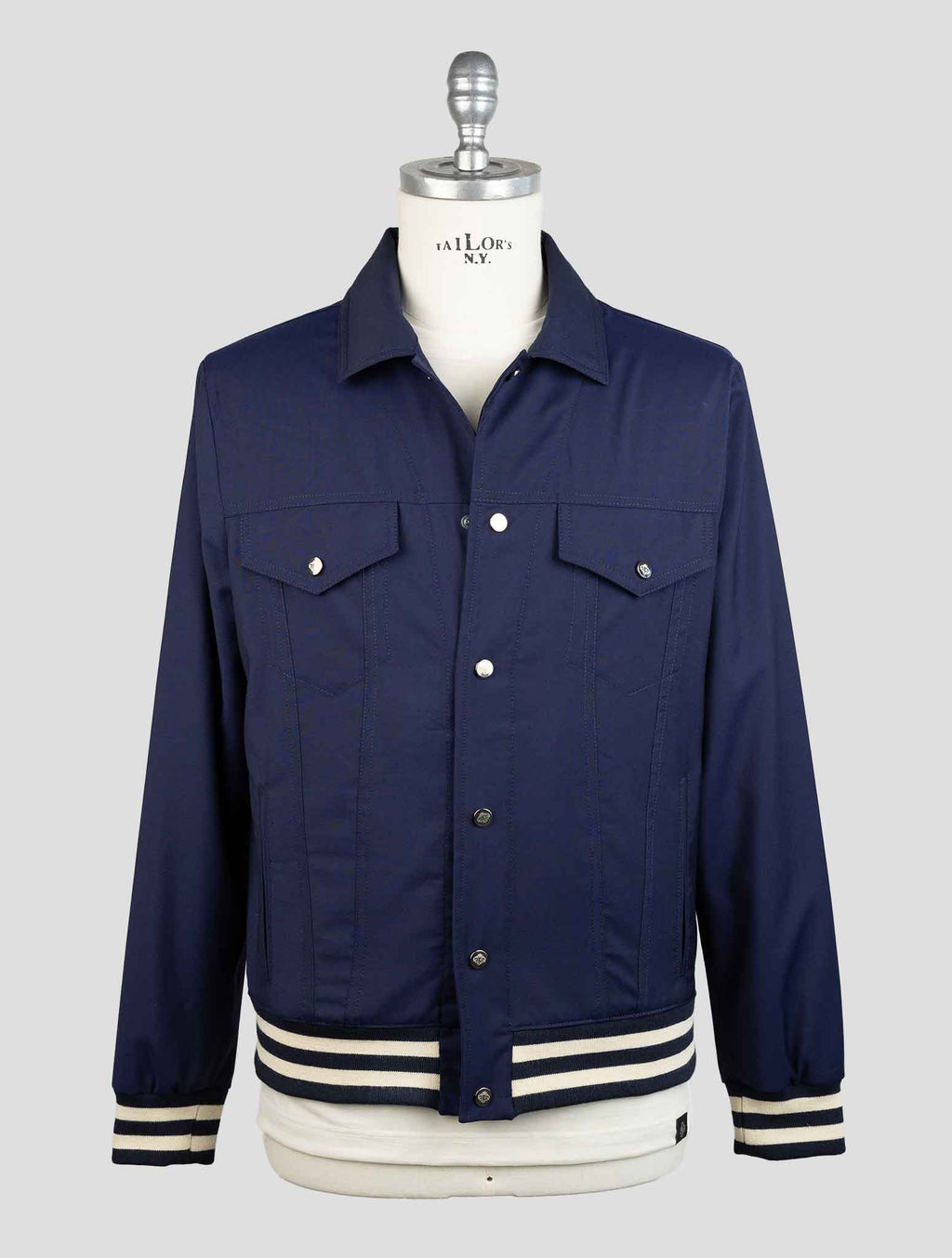 Luigi Borrelli Blue Virgin Wool Coat 2