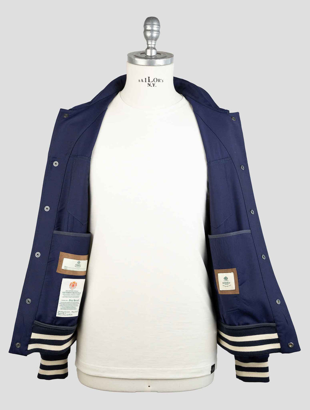 Luigi Borrelli Blue Virgin Wool Coat 6
