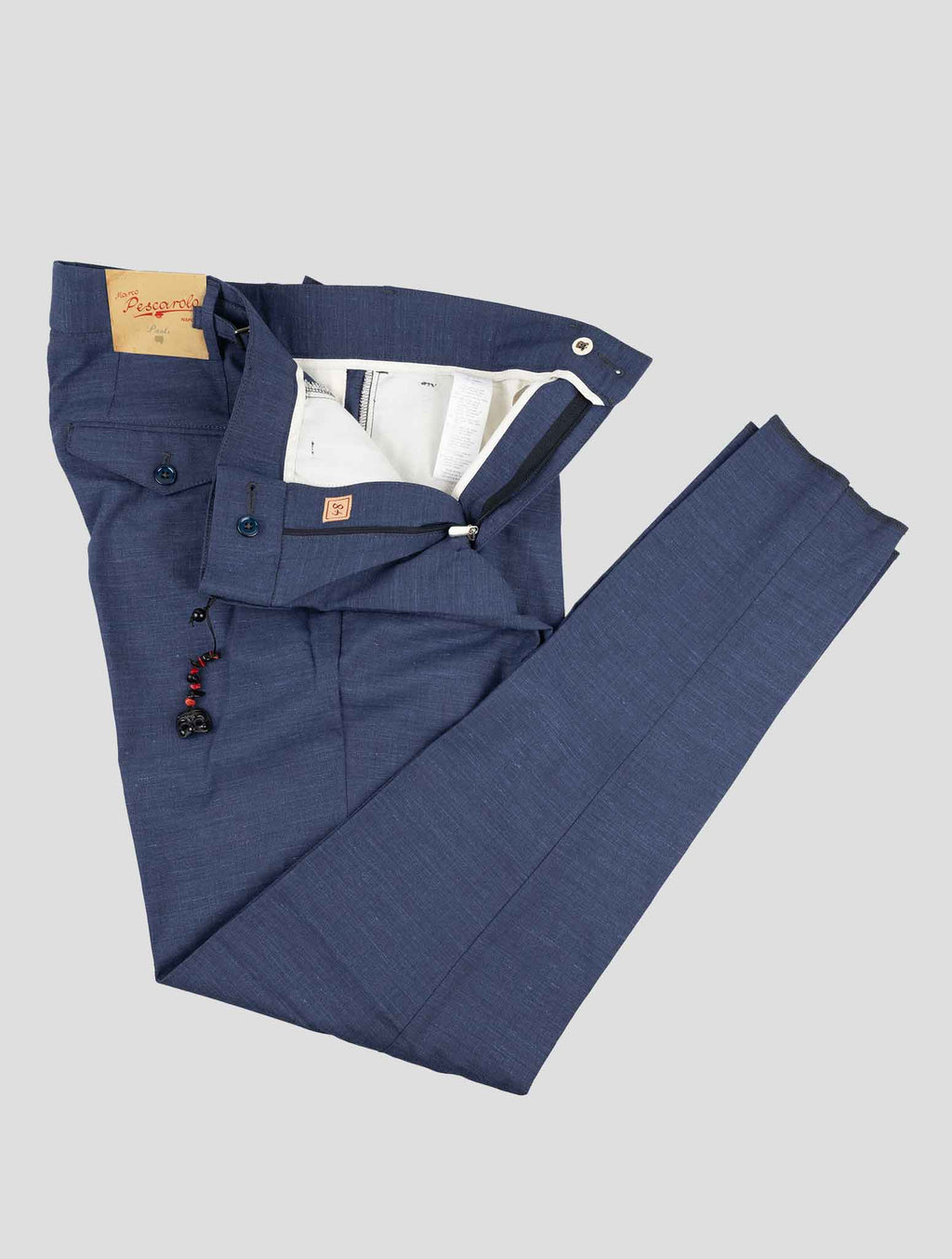 Marco Pescarolo Blue Virgin Wool Silk Linen Ea Pants 2