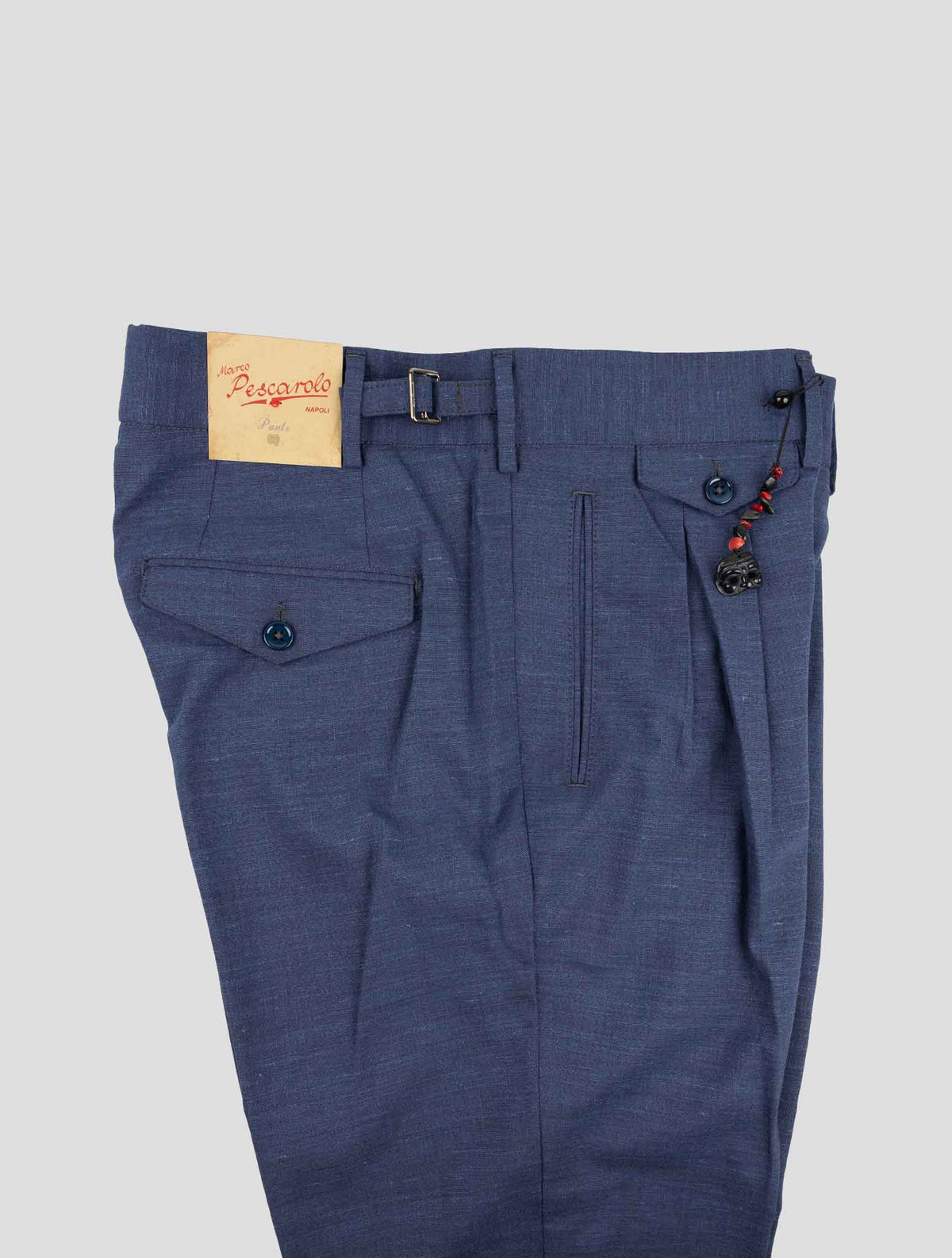Marco Pescarolo Blue Virgin Wool Silk Linen Ea Pants 3