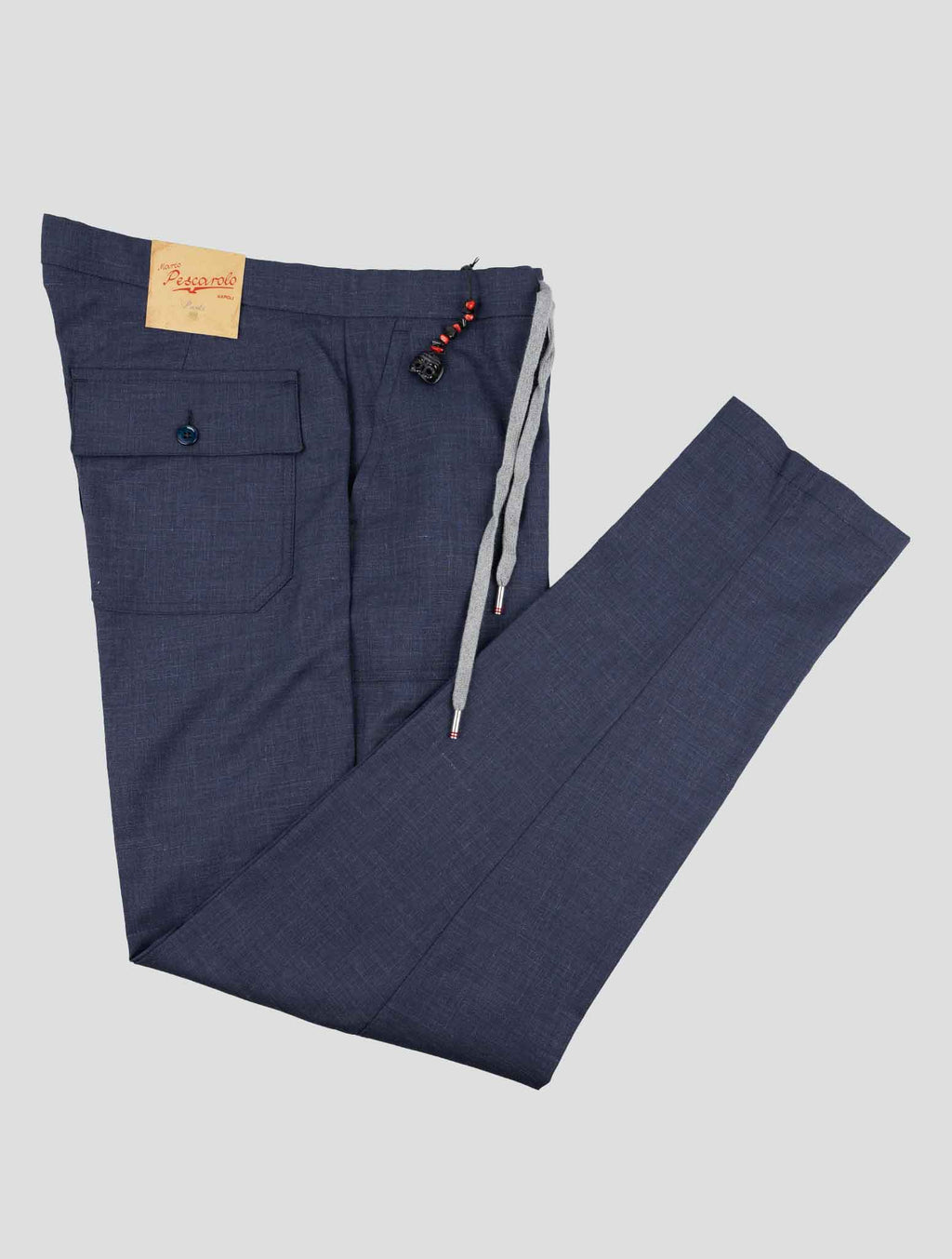 Marco Pescarolo Blue Virgin Wool Silk Linen Ea Pants 1