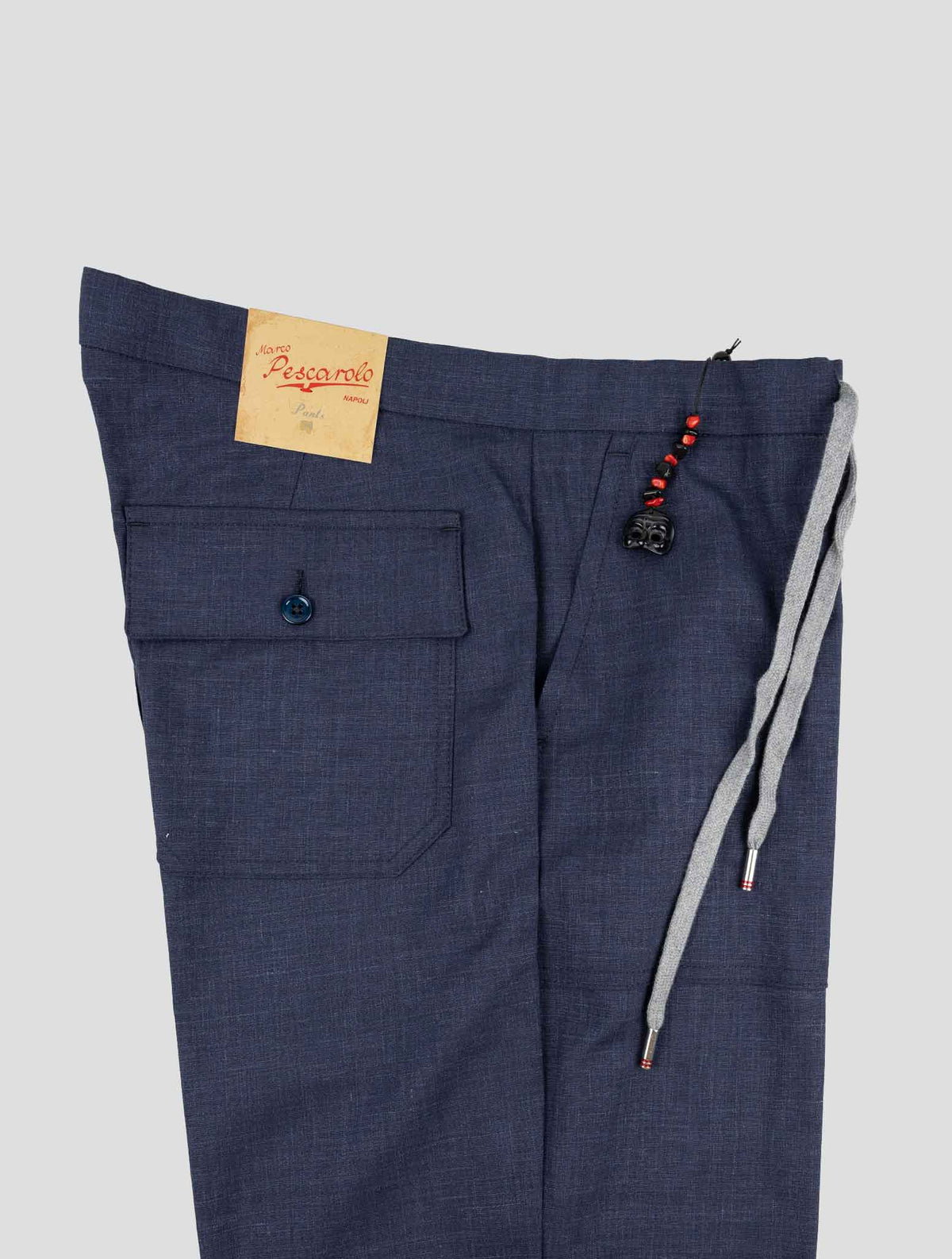 Marco Pescarolo Blue Virgin Wool Silk Linen Ea Pants 3