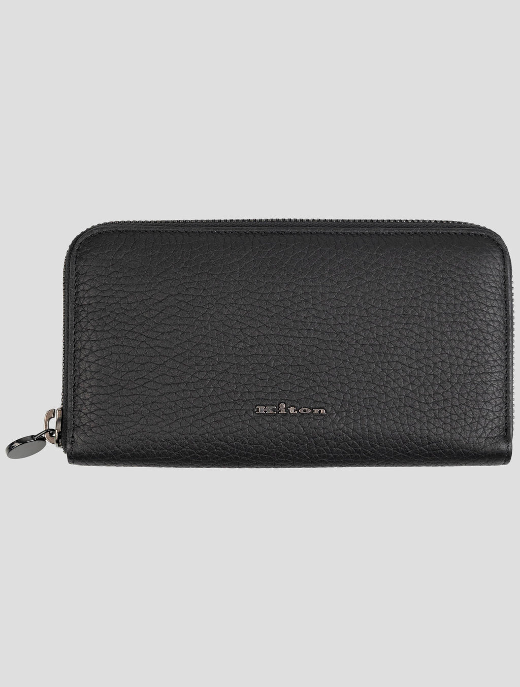 Kiton Black Leather Deer Wallet 1