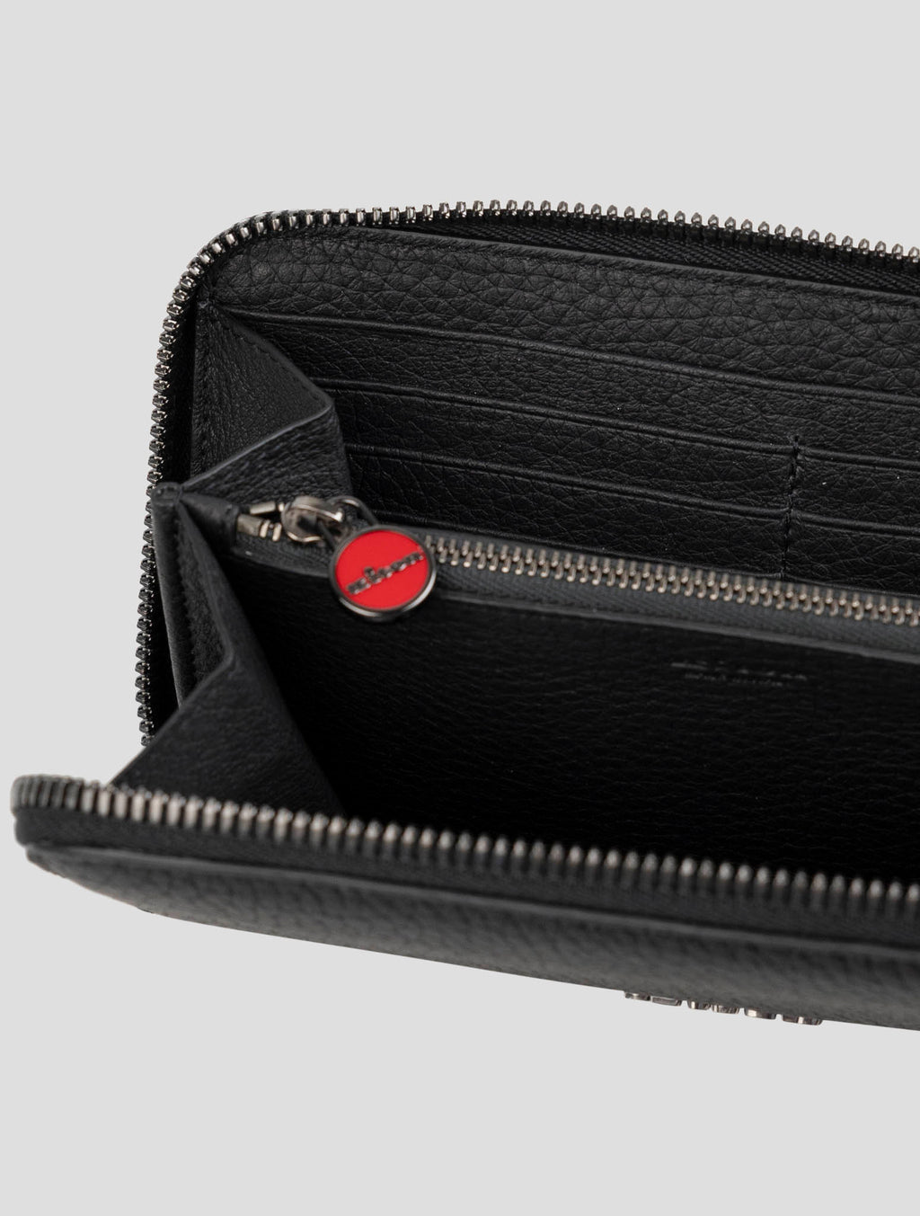 Kiton Black Leather Deer Wallet 4