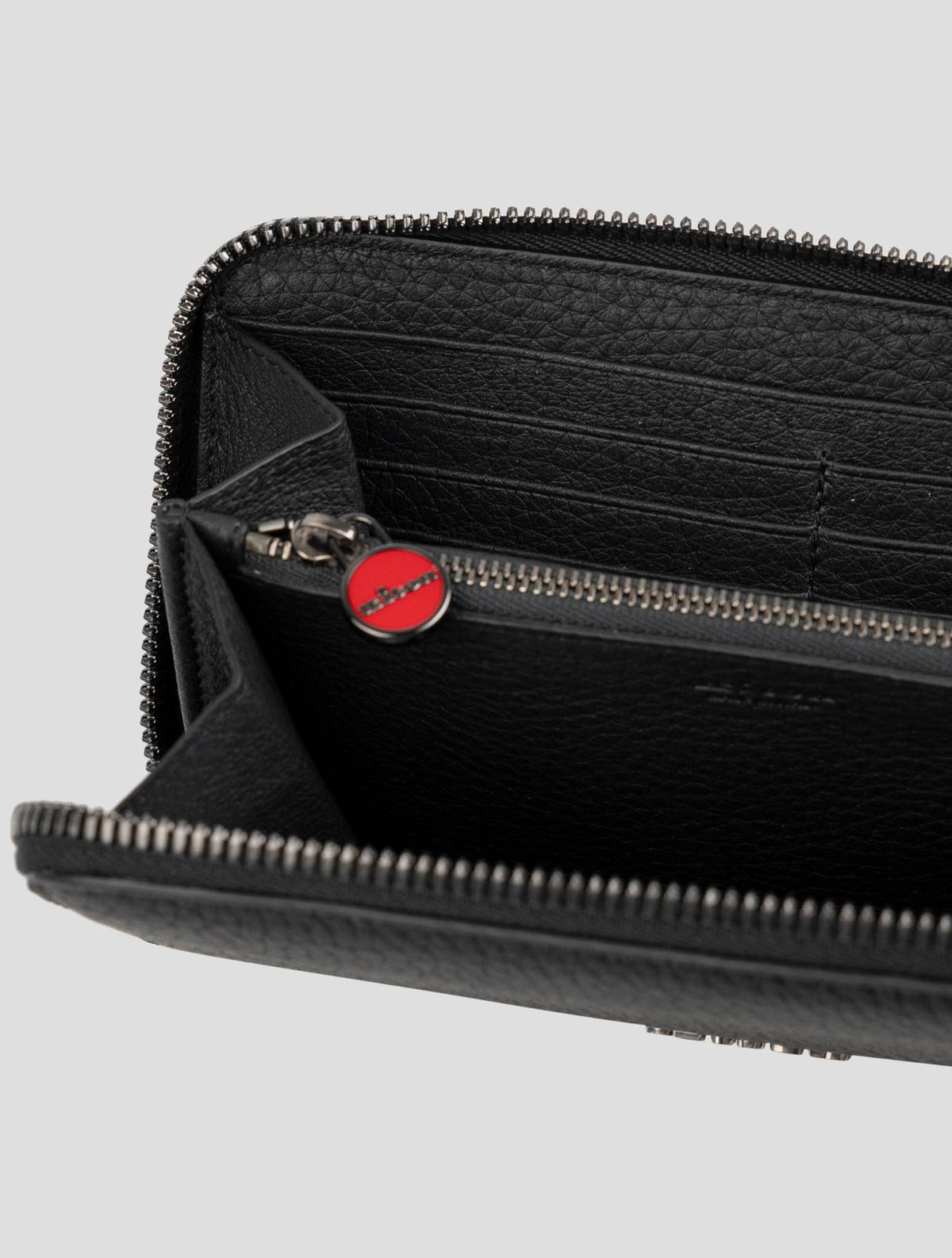 Kiton Black Leather Deer Wallet 4