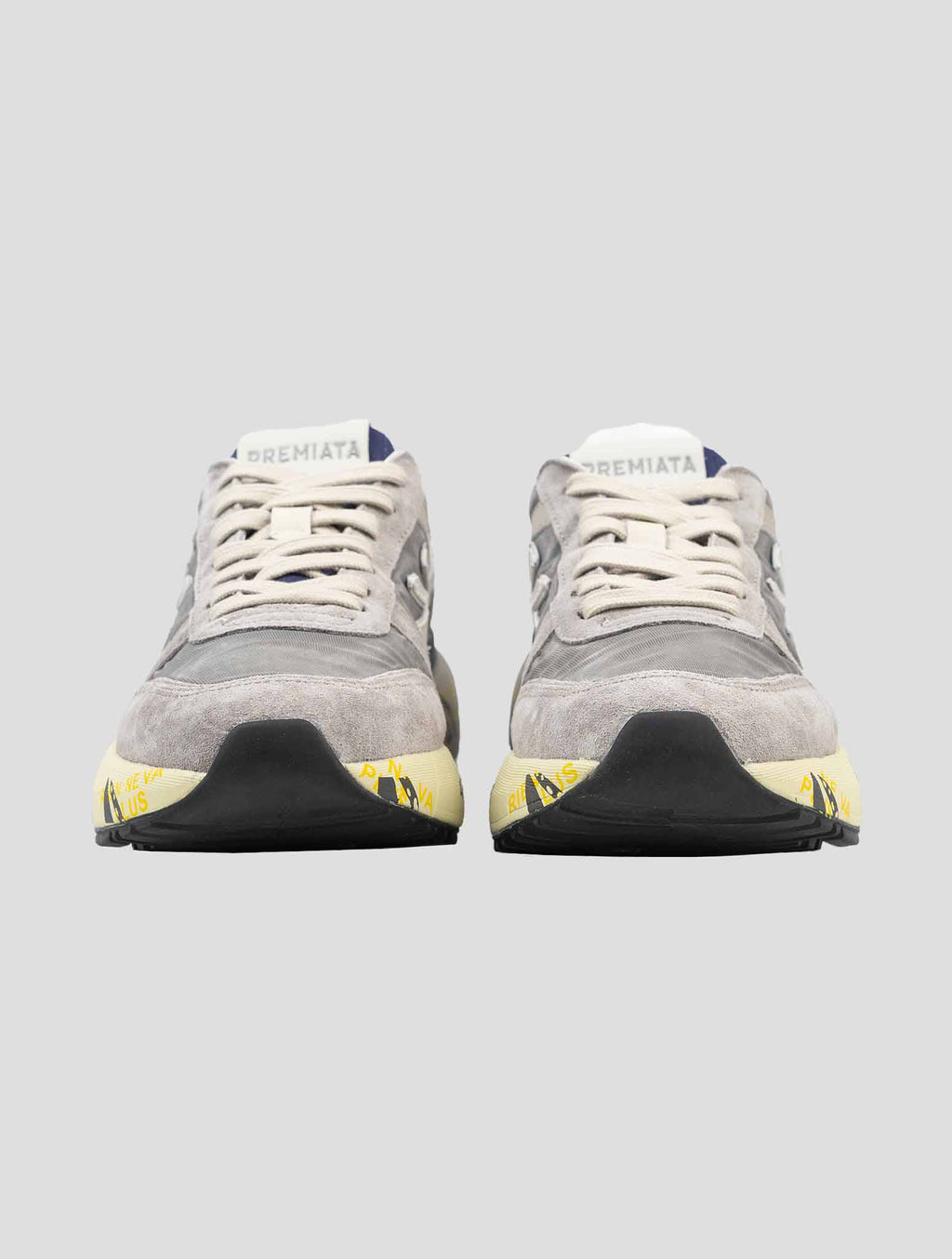 Premiata Gray Pa Leather Suede Pu Sneakers 2