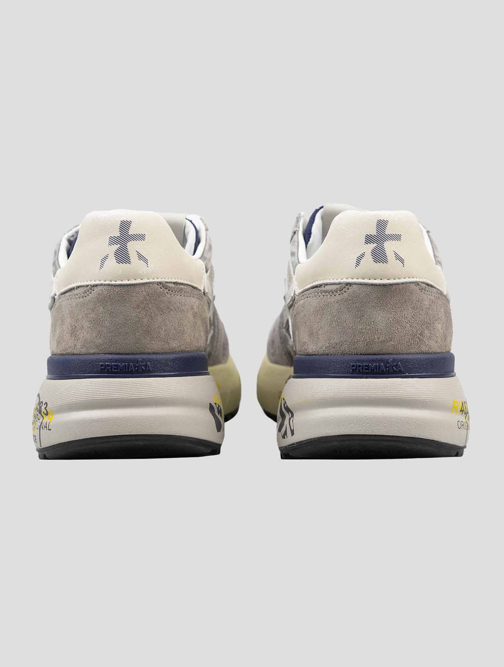 Premiata Gray Pa Leather Suede Pu Sneakers 5