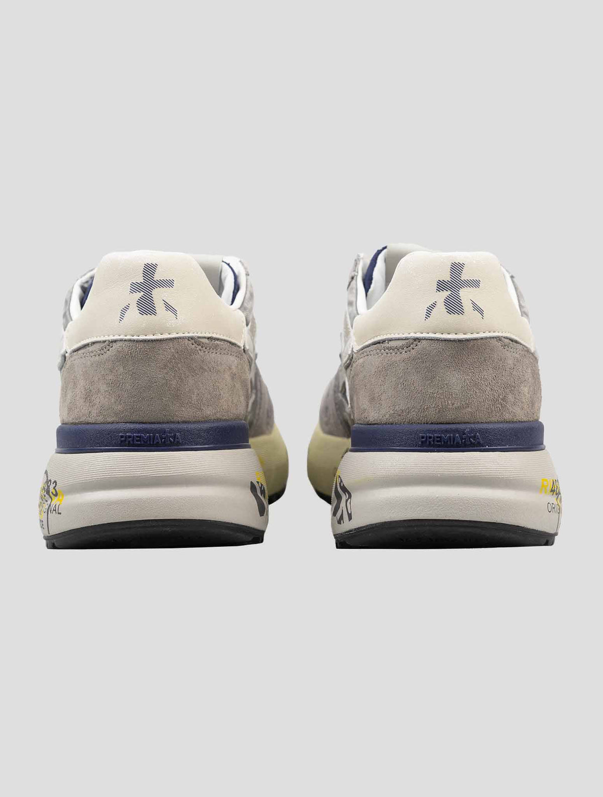 Premiata Gray Pa Leather Suede Pu Sneakers 5
