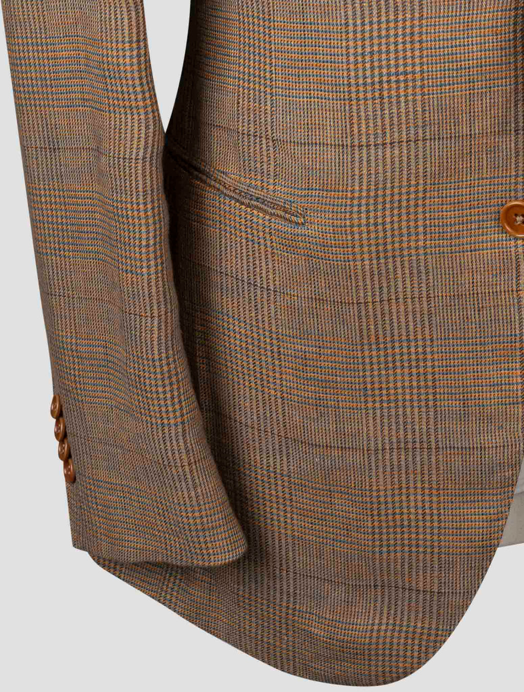 Isaia Multicolor Linen Blazer 4