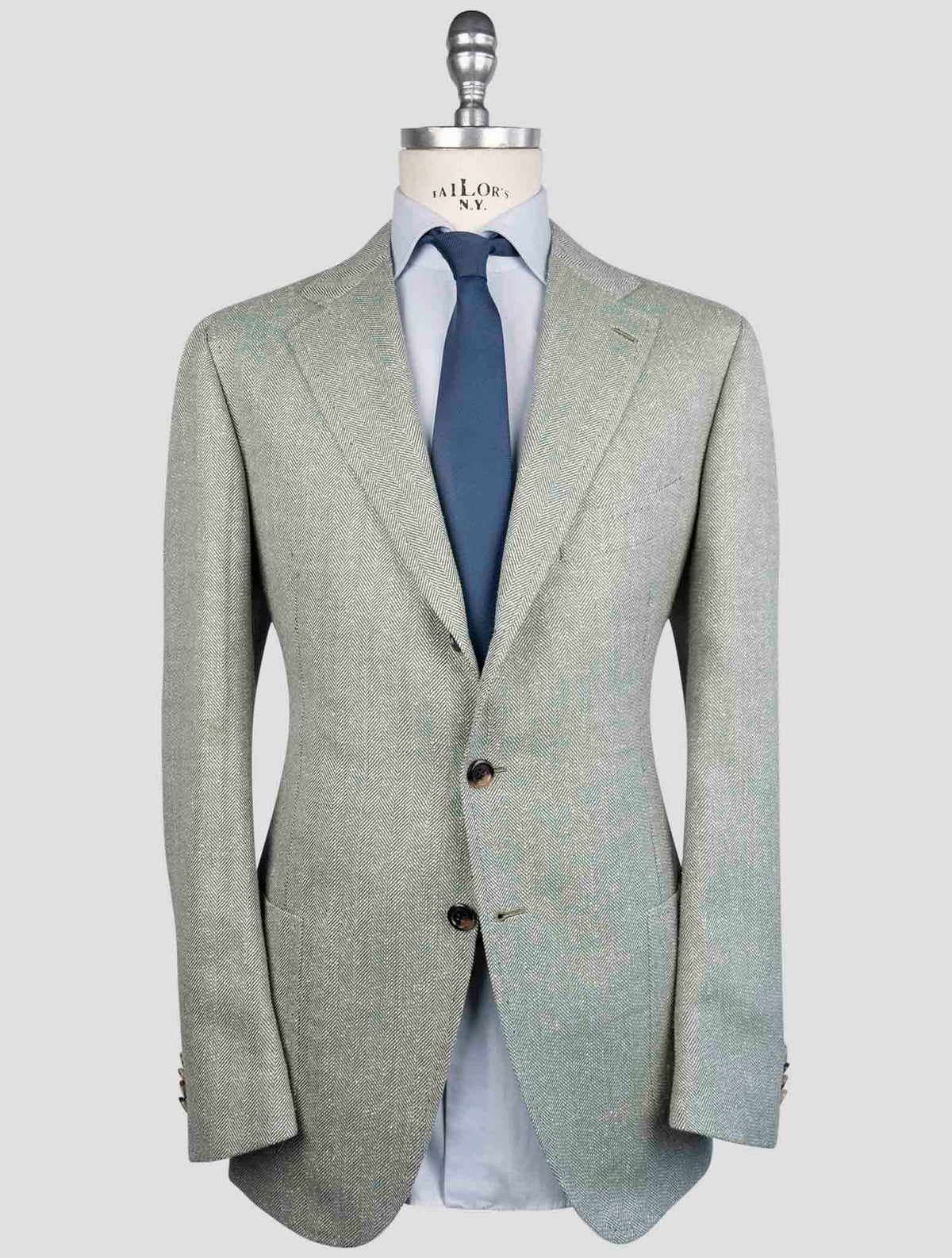 Cesare Attolini Green  Wool Silk Blazer 1