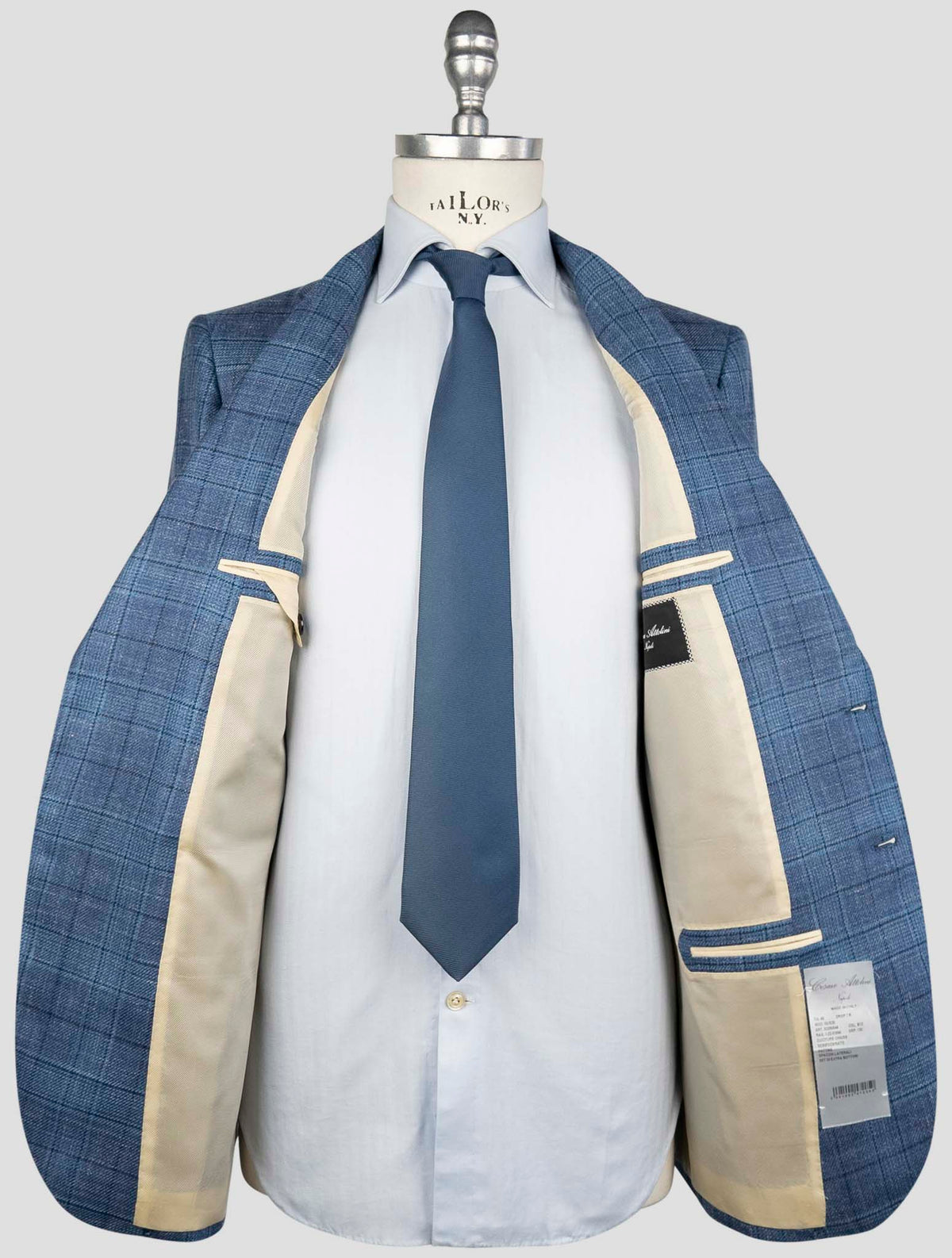 Cesare Attolini Blue Cashmere Silk Linen Blazer 6