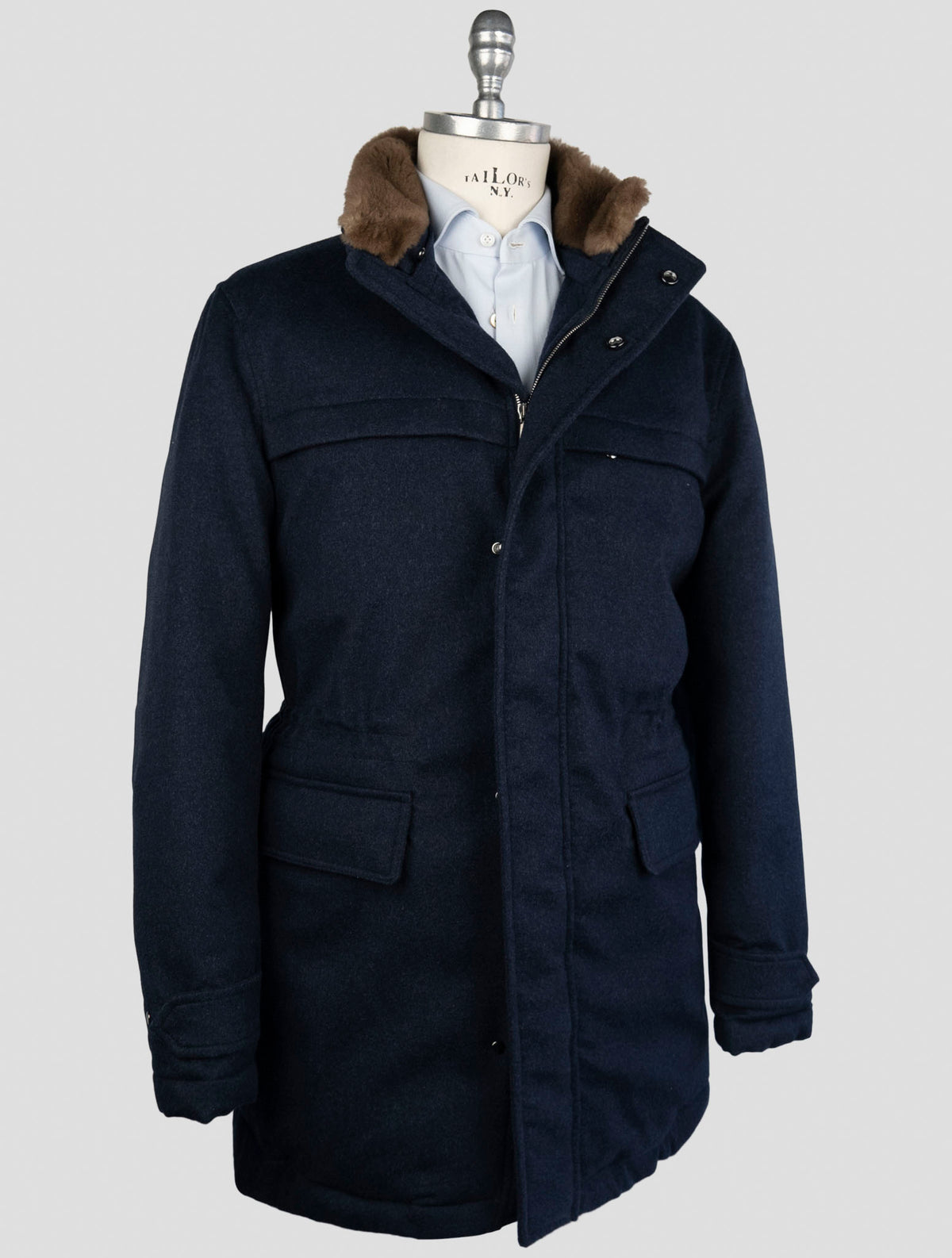 Cesare Attolini  Blue Cashmere Coat 2