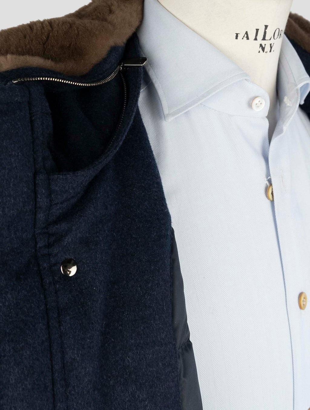 Cesare Attolini  Blue Cashmere Coat 4