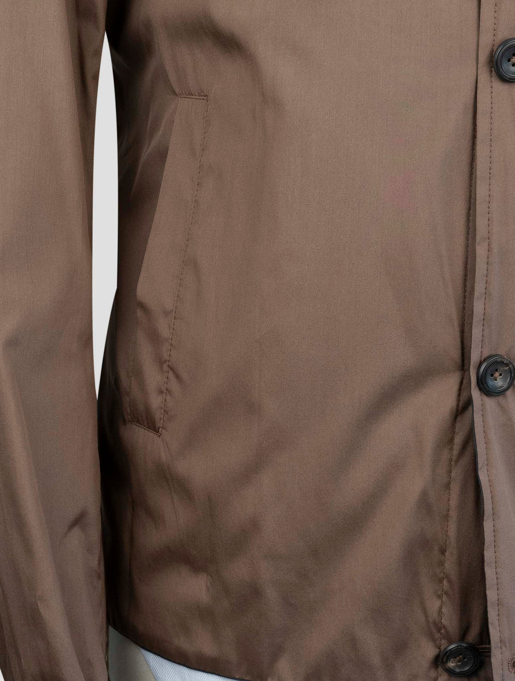 Cesare Attolini Brown Blue Silk Reverse Coat 4