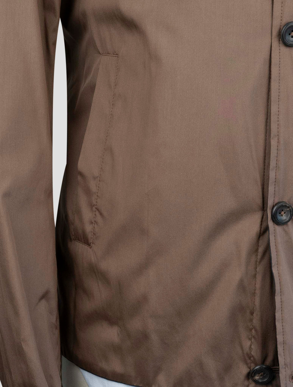 Cesare Attolini Brown Blue Silk Reverse Coat 4