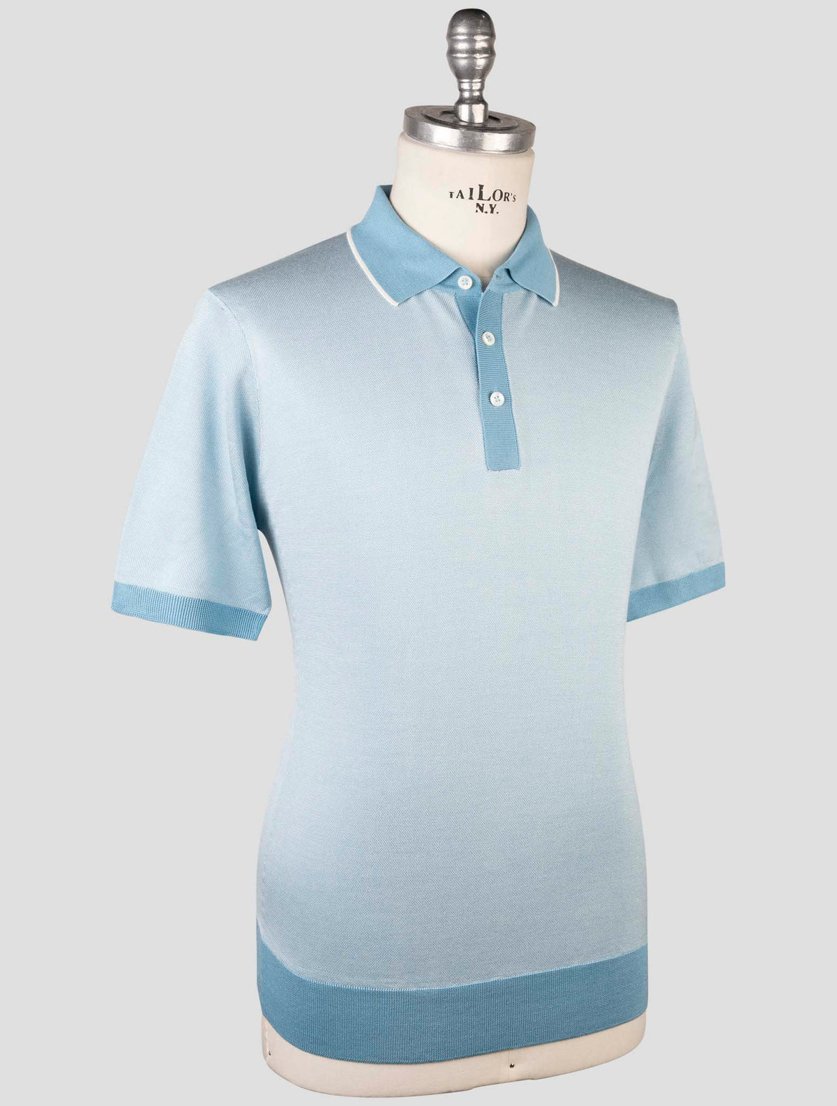 Cesare Attolini Light Blue Silk Polo 2