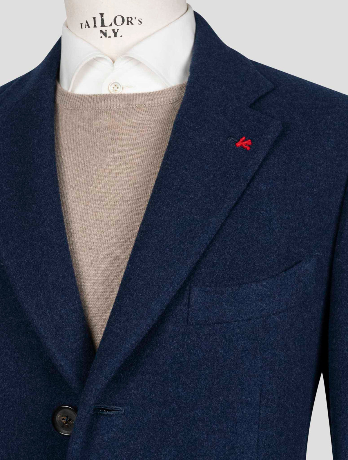 Isaia Blue Wool Cashmere Overcoat 3