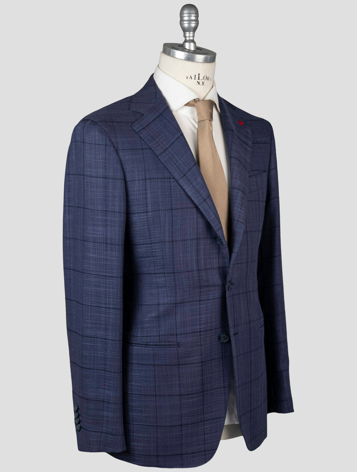 Isaia Blue Wool Silk Blazer 2