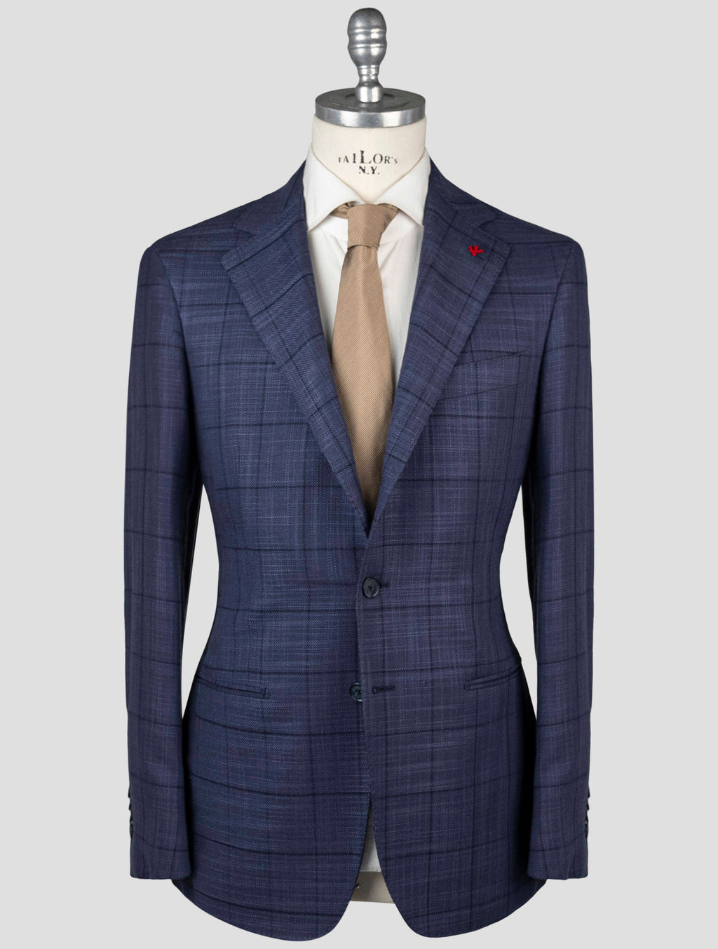 Isaia Blue Wool Silk Blazer 6