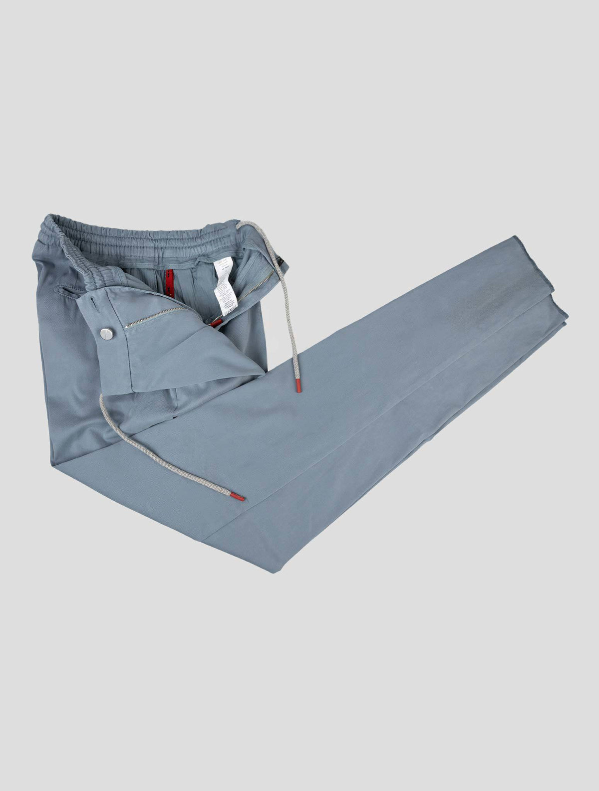 Kiton Light Blue Gray Lyocell Cotton Ea Pants 3