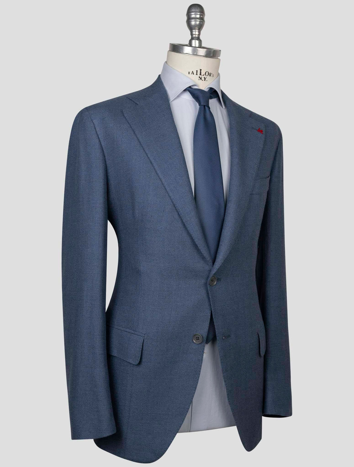 Isaia Blue Silk Wool Blazer 2