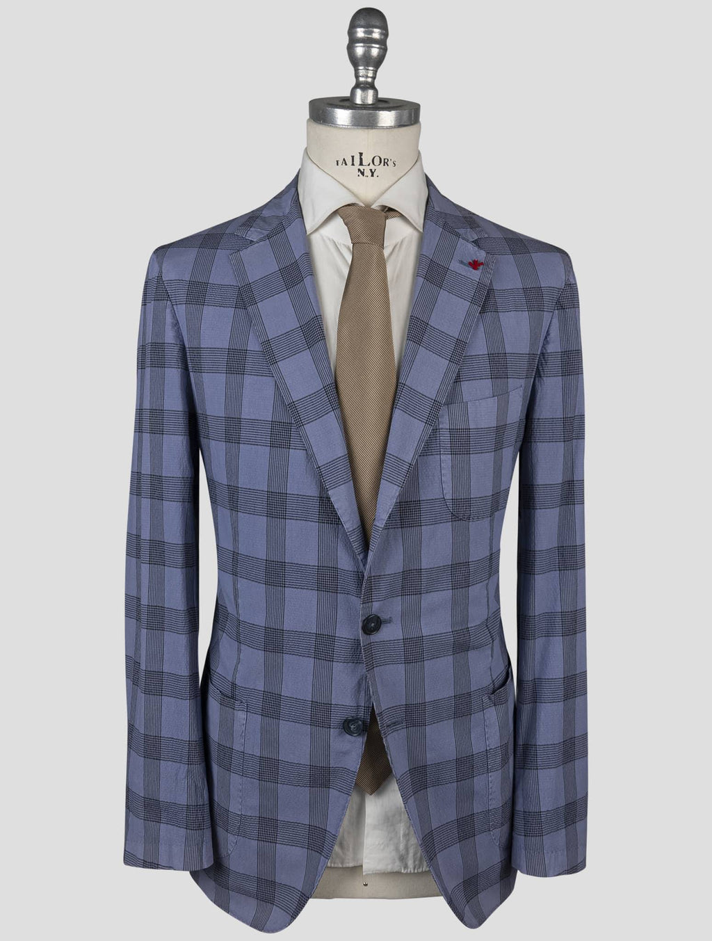 Isaia Blue Cotton Ea Blazer 8