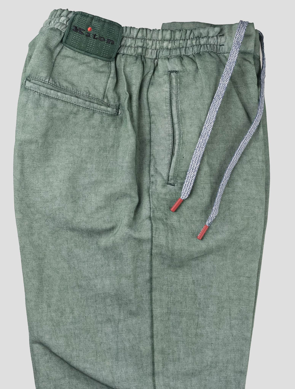 Kiton Green Cotton Lycra Pants 3