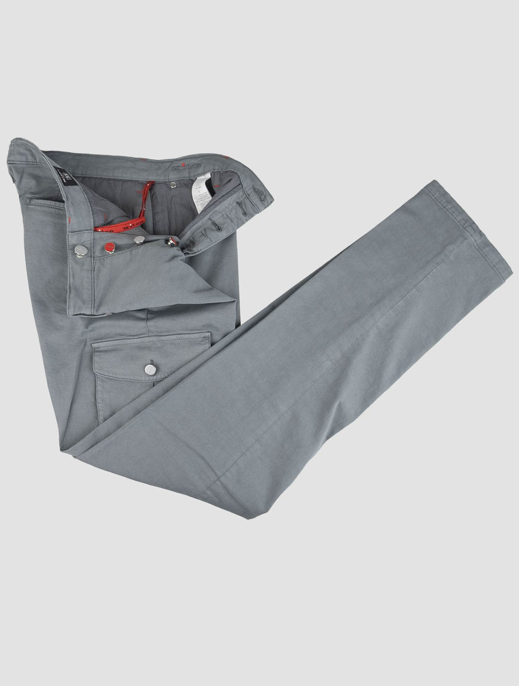 Kiton Light Gray Cotton Ea Cargo Pants 5