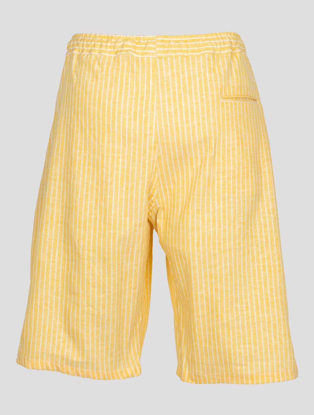 Kiton Yellow White Linen Pl Ea Short Pants KJY38 3